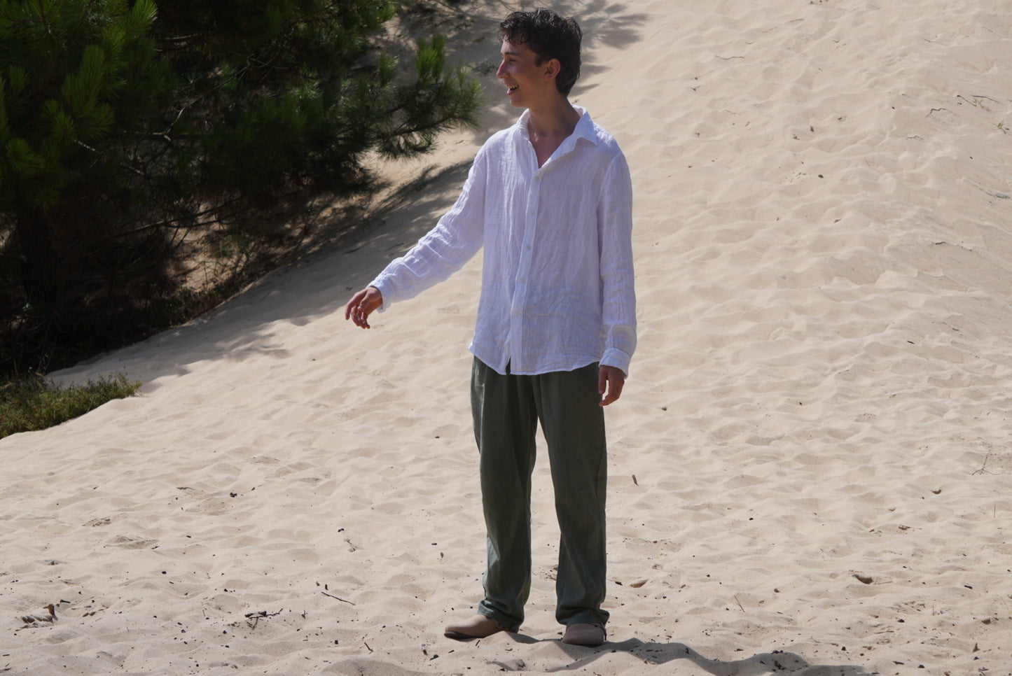 Pantalon 100% lin